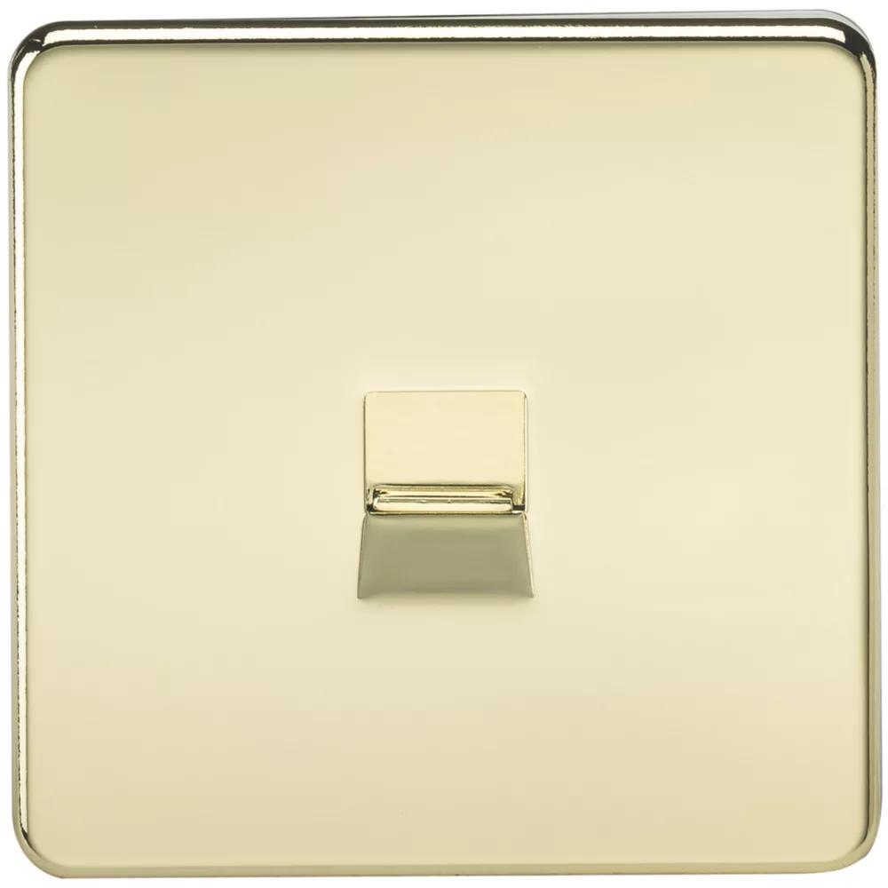 Knightsbridge SF7400PB Slave Telephone Socket Polished Brass 3 Knightsbridge SF7400PB Slave Telephone Socket Polished Brass