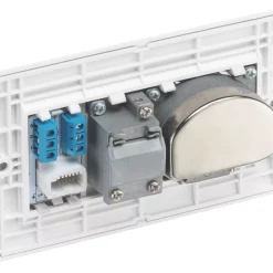 British General 800 Series 2-Gang Quadruplex TV Socket White -British General Shop 719XF A2