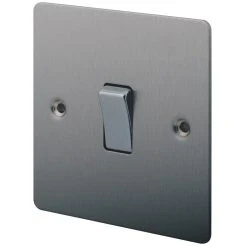 LAP 10AX 1-Gang Intermediate Switch Brushed Stainless Steel
