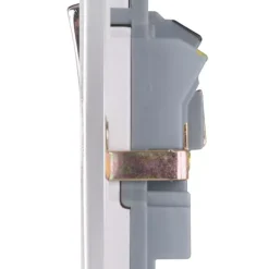 Schneider Electric Ultimate Low Profile 13A 2-Gang SP Switched Plug Socket Polished Chrome With White Inserts -British General Shop 7233J A2