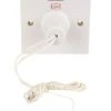 LAP 50A 1-Way Pull Cord Switch White With Neon