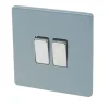 Varilight 10AX 2-Gang 2-Way Light Switch Sky Blue