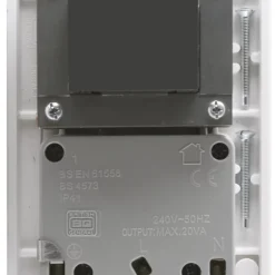 British General 900 Series 2-Gang Dual Voltage Shaver Socket 115 / 230V White -British General Shop 72643 A2