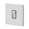 MK Aspect 10AX 1-Gang 2-Way Switch Polished Chrome With Black Inserts 2 MK Aspect 10AX 1-Gang 2-Way Switch Polished Chrome With Black Inserts -British General Shop 726FF P
