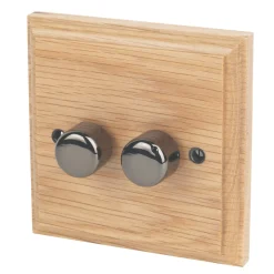 Varilight V-Pro 2-Gang 2-Way LED Dimmer Switch Classic Oak
