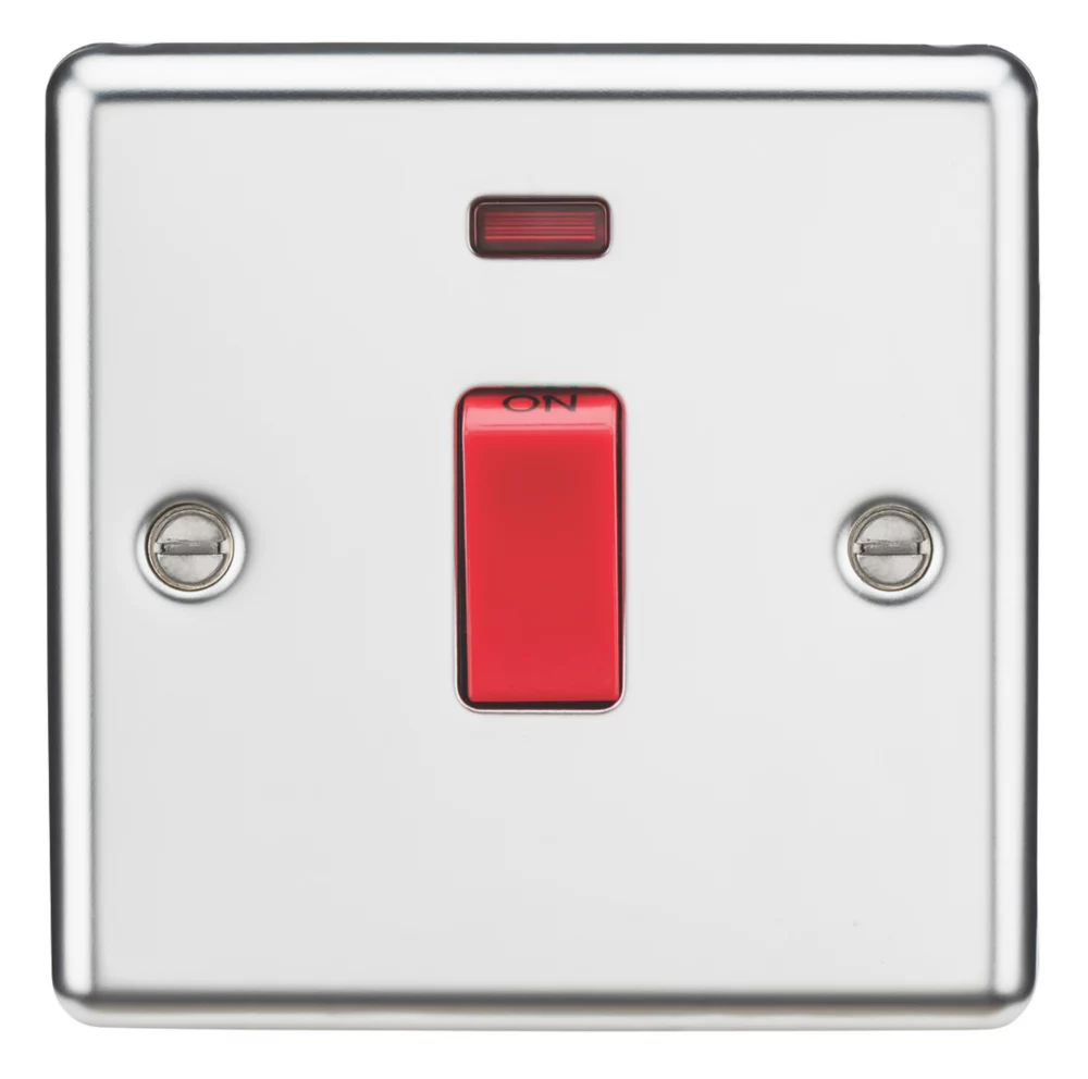 Knightsbridge CL81NPC 45A 1-Gang DP Control Switch Polished Chrome With LED 3 Knightsbridge CL81NPC 45A 1-Gang DP Control Switch Polished Chrome With LED