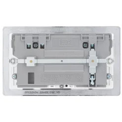 LAP 13A 2-Gang SP Switched Socket + 3.1A 2-Outlet Type A USB Charger Polished Chrome With White Inserts 11 LAP 13A 2-Gang SP Switched Socket + 3.1A 2-Outlet Type A USB Charger Polished Chrome With White Inserts -British General Shop 7325P A3