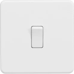 Knightsbridge SF2000MW 10AX 1-Gang 2-Way Light Switch Matt White