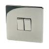 Crabtree Platinum 10AX 2-Gang 2-Way Light Switch Black Nickel