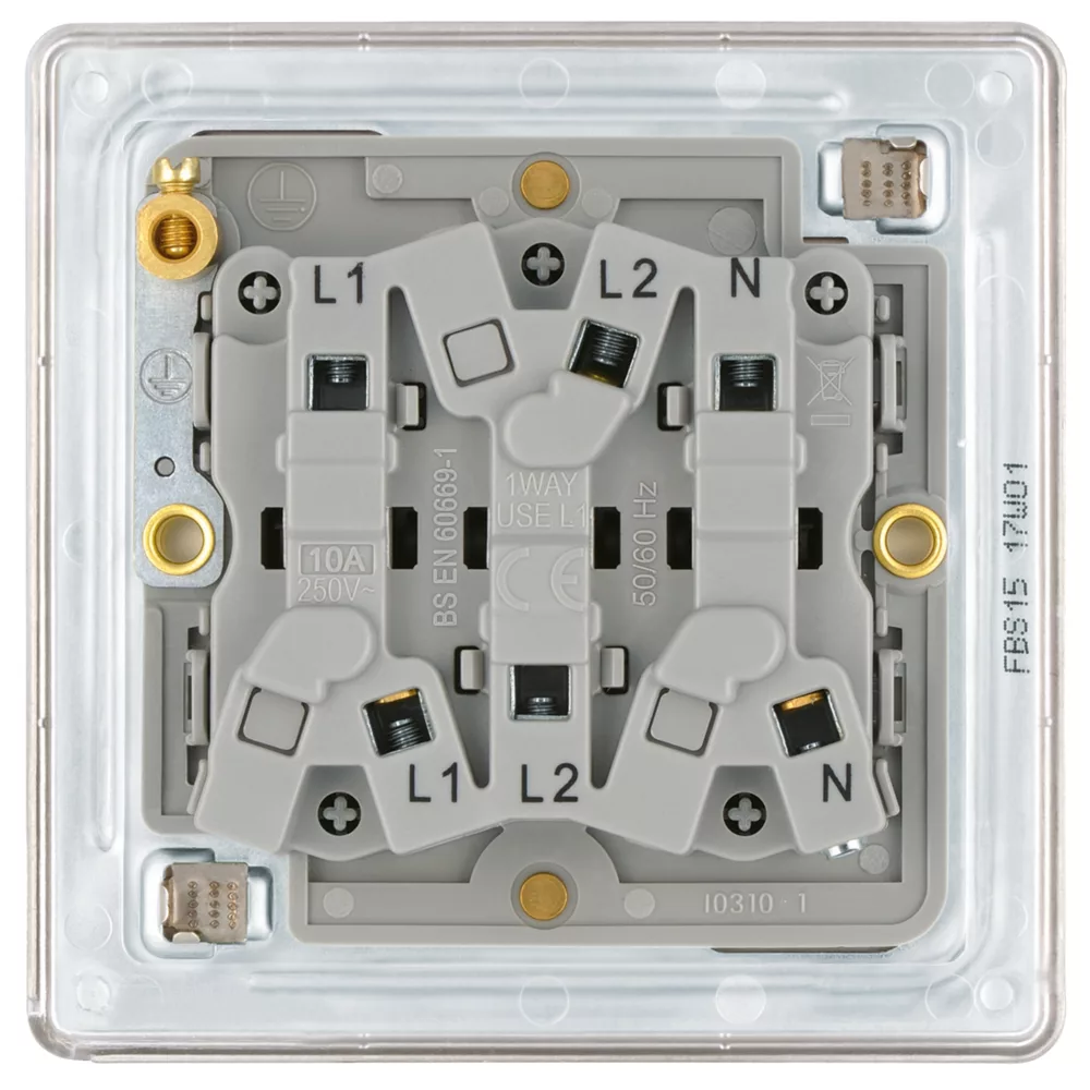 LAP 10A 1-Gang 3-Pole Fan Isolator Switch Brushed Stainless Steel 6 LAP 10A 1-Gang 3-Pole Fan Isolator Switch Brushed Stainless Steel - Image 4