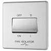 LAP 10A 1-Gang 3-Pole Fan Isolator Switch Brushed Stainless Steel -British General Shop 738KJ P