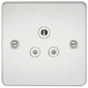 Knightsbridge FP5APCW 5A 1-Gang Unswitched Socket Polished Chrome With White Inserts 2 Knightsbridge FP5APCW 5A 1-Gang Unswitched Socket Polished Chrome With White Inserts -British General Shop 738TY P