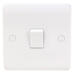 LAP 10AX 1-Gang 2-Way Light Switch White -British General Shop 73945 A1