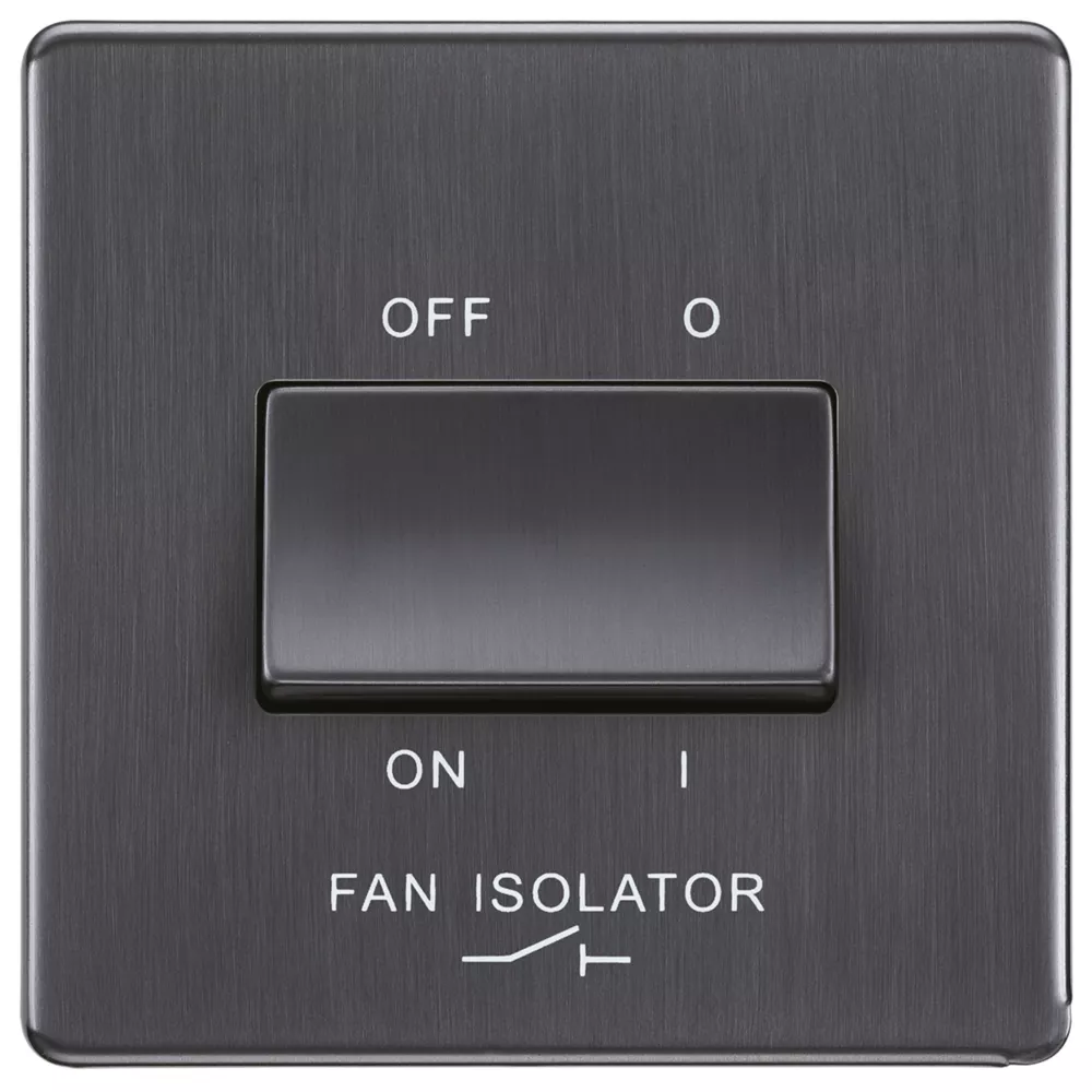 LAP 10A 1-Gang 3-Pole Fan Isolator Switch Slate Grey 4 LAP 10A 1-Gang 3-Pole Fan Isolator Switch Slate Grey - Image 2