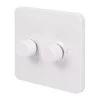 Schneider Electric Lisse 2-Gang 2-Way Dimmer Switch White -British General Shop 7414J P