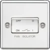 Knightsbridge CL11PC 10AX 1-Gang TP Fan Isolator Switch Polished Chrome -British General Shop 741TX P