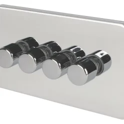 Schneider Electric Lisse Deco 4-Gang 2-Way Dimmer Switch Polished Chrome