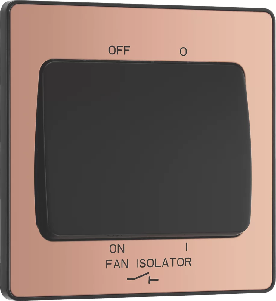 British General Evolve 10A 1-Gang 3-Pole Fan Isolator Switch Copper With Black Inserts 4 British General Evolve 10A 1-Gang 3-Pole Fan Isolator Switch Copper With Black Inserts - Image 2