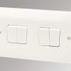 MK Logic Plus 10AX 4-Gang 2-Way Light Switch White 2 MK Logic Plus 10AX 4-Gang 2-Way Light Switch White -British General Shop 74414 P