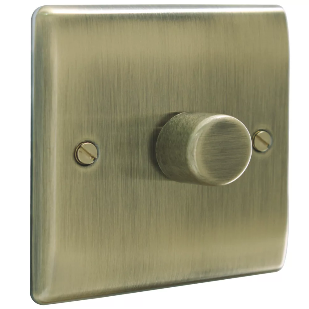British General Nexus Metal 1-Gang 2-Way LED Dimmer Switch Antique Brass 4 British General Nexus Metal 1-Gang 2-Way LED Dimmer Switch Antique Brass - Image 2