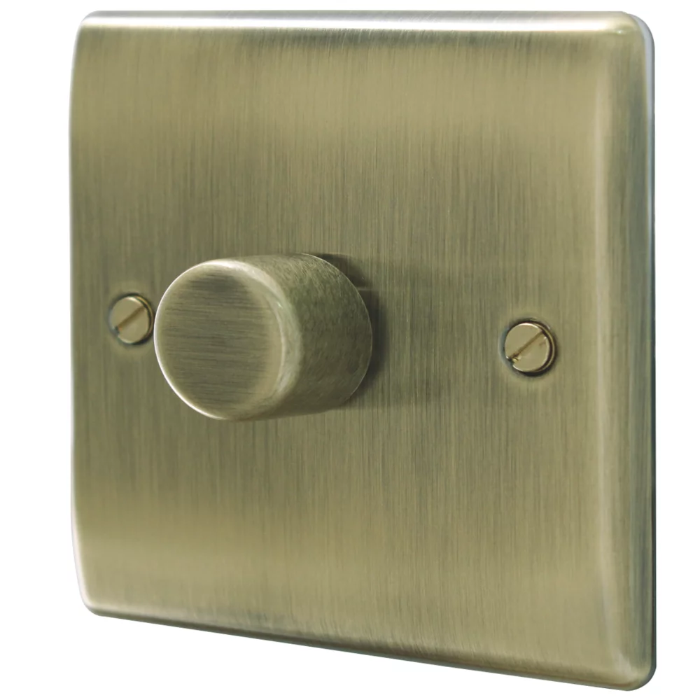 British General Nexus Metal 1-Gang 2-Way LED Dimmer Switch Antique Brass 3 British General Nexus Metal 1-Gang 2-Way LED Dimmer Switch Antique Brass