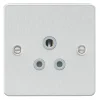 Knightsbridge FP5ABCG 5A 1-Gang Unswitched Socket Brushed Chrome With Colour-Matched Inserts