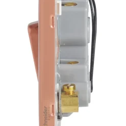 Schneider Electric Lisse Deco 50A 1-Gang DP Cooker Switch Copper With LED With White Inserts -British General Shop 746HX A2