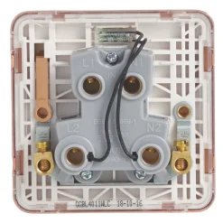 Schneider Electric Lisse Deco 50A 1-Gang DP Cooker Switch Copper With LED With White Inserts -British General Shop 746HX A3