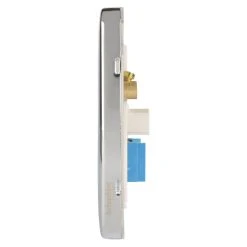 Schneider Electric Lisse Deco Slave Telephone Socket Polished Chrome With White Inserts -British General Shop 749FF A2