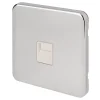 Schneider Electric Lisse Deco Slave Telephone Socket Polished Chrome With White Inserts