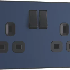 British General Evolve 13A 2-Gang SP Switched Socket Blue With Black Inserts 10 British General Evolve 13A 2-Gang SP Switched Socket Blue With Black Inserts -British General Shop 749RF A1