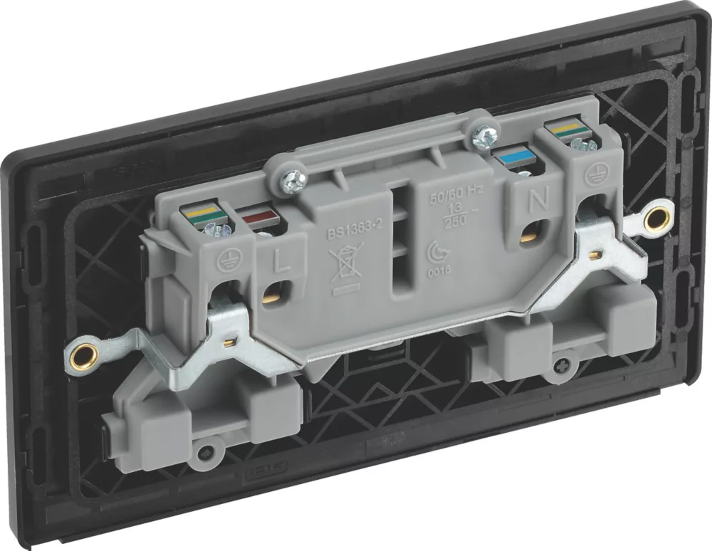British General Evolve 13A 2-Gang SP Switched Socket Blue With Black Inserts 7 British General Evolve 13A 2-Gang SP Switched Socket Blue With Black Inserts - Image 5
