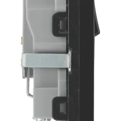 British General Evolve 13A 1-Gang SP Switched Socket Matt Black With Black Inserts -British General Shop 753RF A5