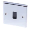 LAP 10AX 1-Gang Intermediate Switch Polished Chrome With Black Inserts -British General Shop 75804 P