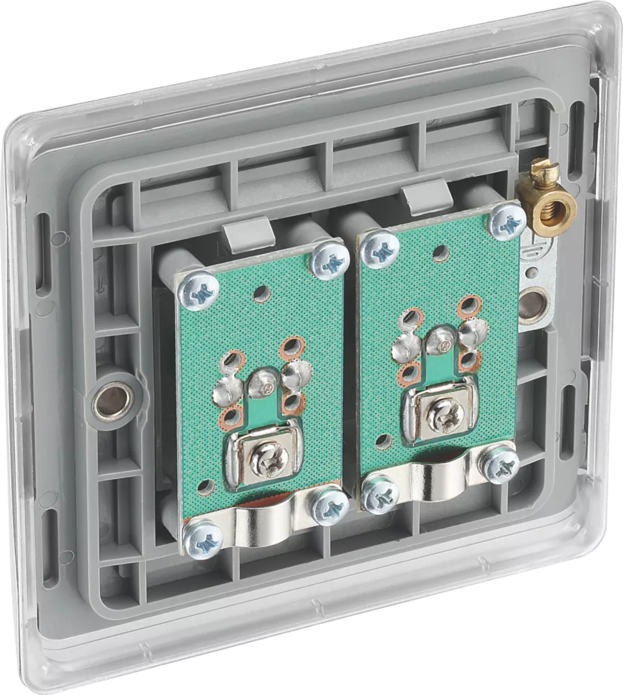 British General NEXUS METAL 1-Gang Duplex TV Socket Brushed Steel 5 British General NEXUS METAL 1-Gang Duplex TV Socket Brushed Steel - Image 3