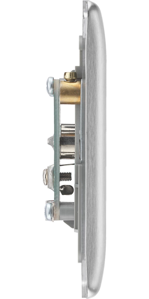 British General NEXUS METAL 1-Gang Duplex TV Socket Brushed Steel 6 British General NEXUS METAL 1-Gang Duplex TV Socket Brushed Steel - Image 4