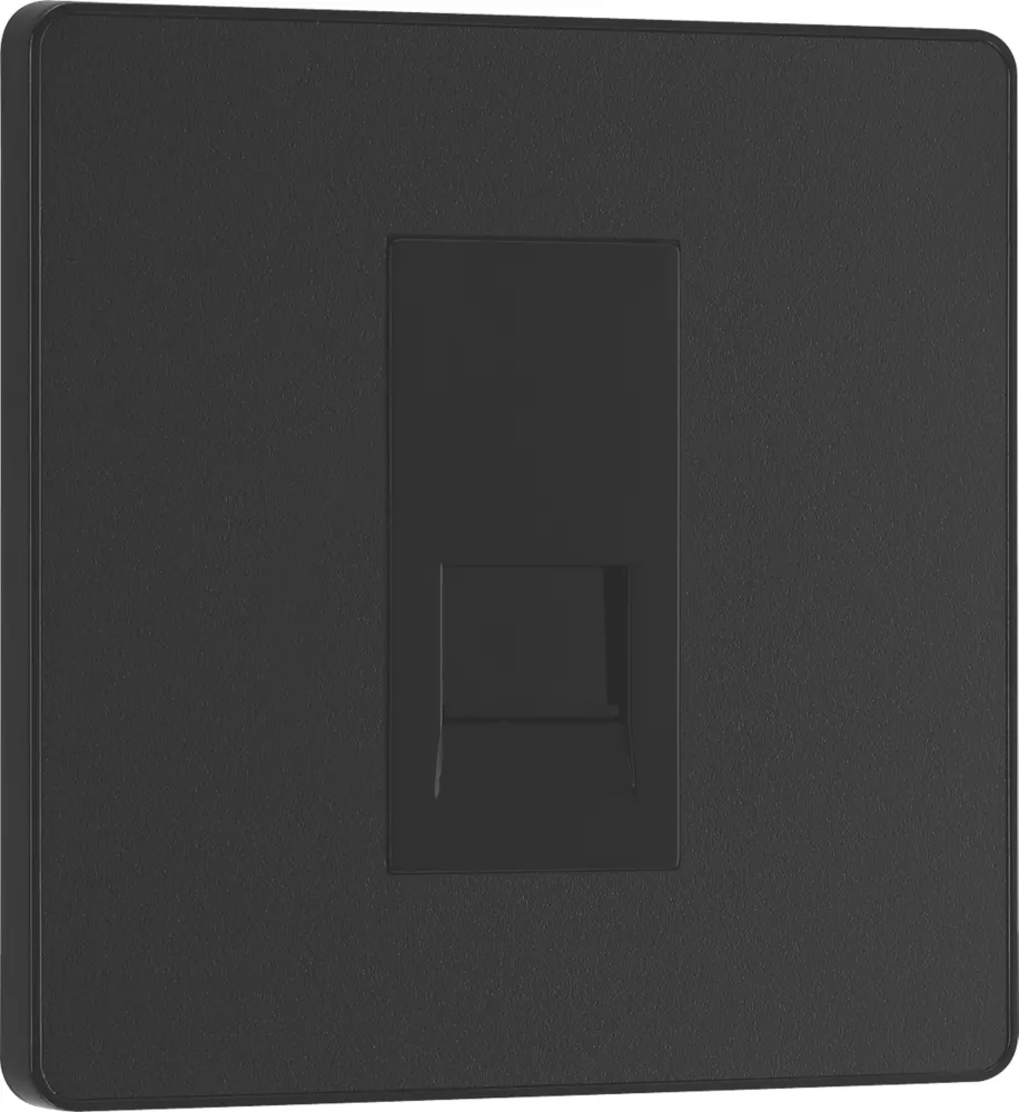 British General Evolve Slave Telephone Socket Matt Black With Black Inserts 4 British General Evolve Slave Telephone Socket Matt Black With Black Inserts - Image 2