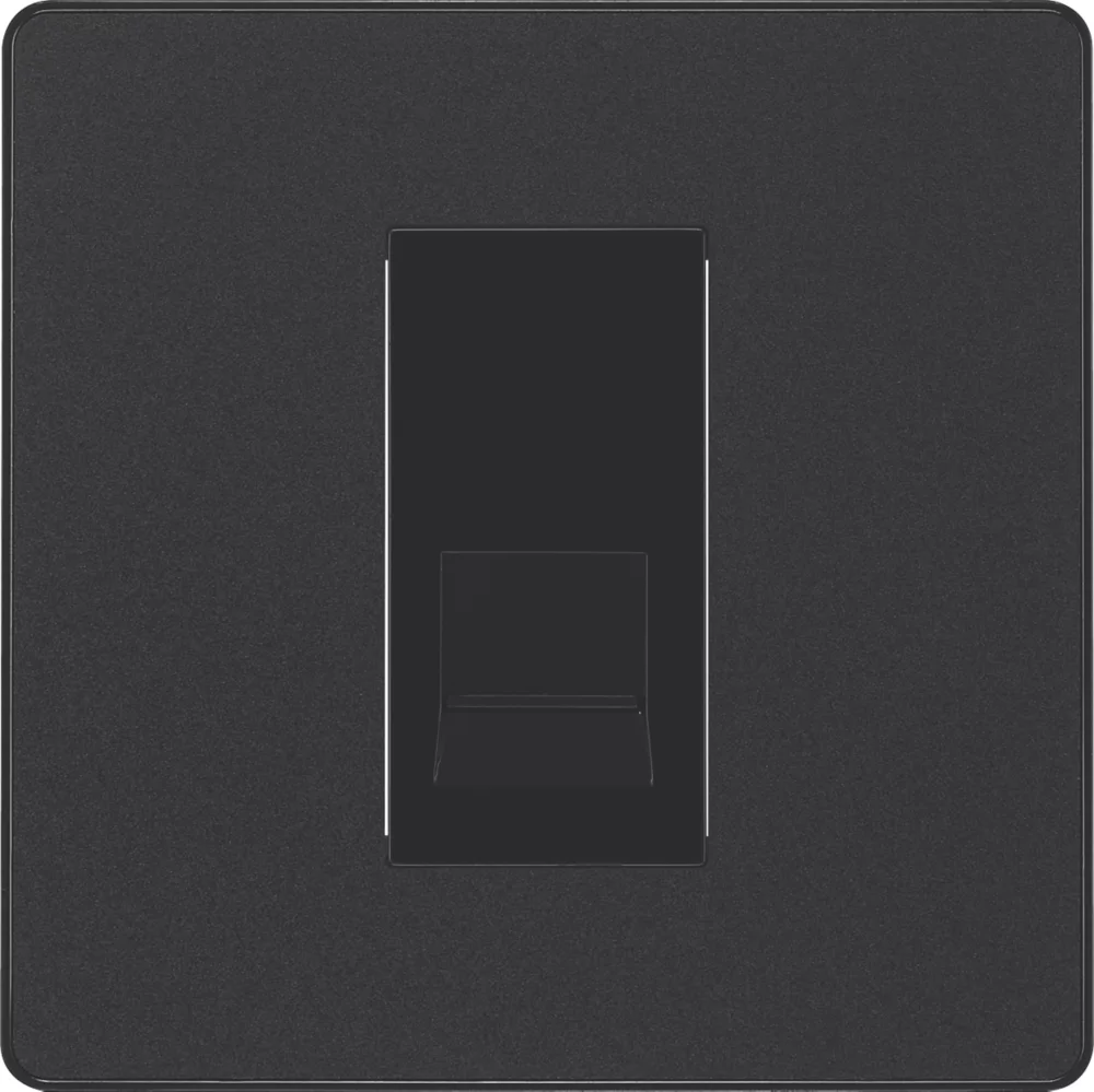British General Evolve Slave Telephone Socket Matt Black With Black Inserts 5 British General Evolve Slave Telephone Socket Matt Black With Black Inserts - Image 3