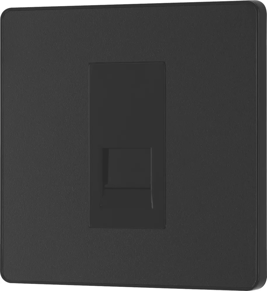 British General Evolve Slave Telephone Socket Matt Black With Black Inserts 6 British General Evolve Slave Telephone Socket Matt Black With Black Inserts - Image 4