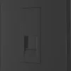 British General Evolve Slave Telephone Socket Matt Black With Black Inserts -British General Shop 759RF P