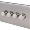 Schneider Electric Lisse Deco 4-Gang 2-Way Dimmer Switch Brushed Stainless Steel