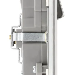 LAP 13A 2-Gang DP Switched Socket + 4.2A 2-Outlet Type A & C USB Charger Brushed Stainless Steel With Graphite Inserts 8 LAP 13A 2-Gang DP Switched Socket + 4.2A 2-Outlet Type A & C USB Charger Brushed Stainless Steel With Graphite Inserts -British General Shop 767KJ A2