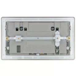 LAP 13A 2-Gang DP Switched Socket + 4.2A 2-Outlet Type A & C USB Charger Brushed Stainless Steel With Graphite Inserts 9 LAP 13A 2-Gang DP Switched Socket + 4.2A 2-Outlet Type A & C USB Charger Brushed Stainless Steel With Graphite Inserts -British General Shop 767KJ A3