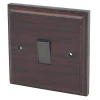 Varilight 10AX 1-Gang 2-Way Light Switch Dark Oak -British General Shop 7688H P