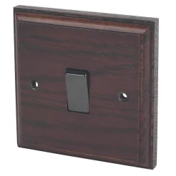 Varilight 10AX 1-Gang 2-Way Light Switch Dark Oak