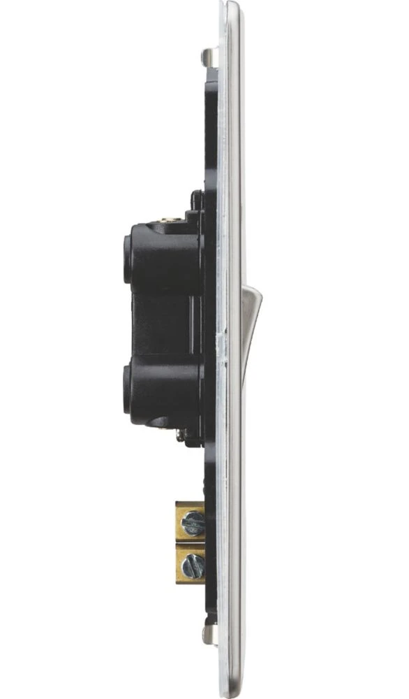 Knightsbridge SF82MNBC 45A 2-Gang DP Control Switch Brushed Chrome With LED 4 Knightsbridge SF82MNBC 45A 2-Gang DP Control Switch Brushed Chrome With LED - Image 2