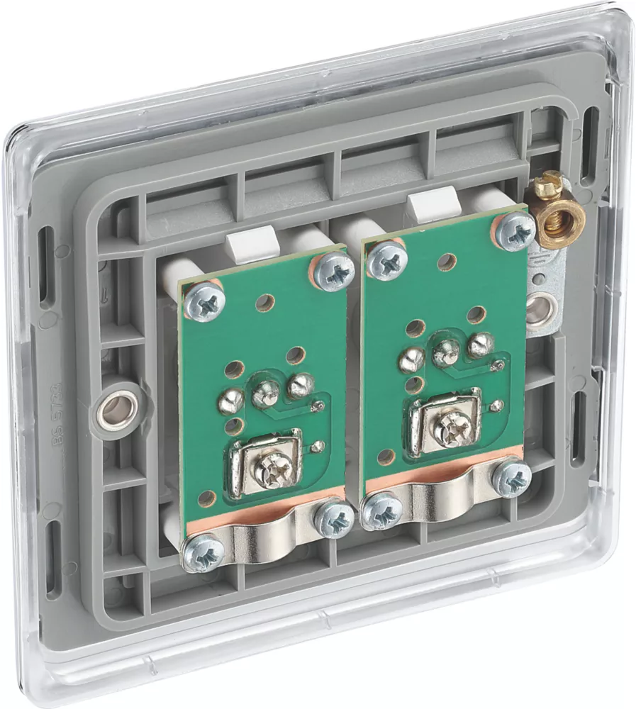 British General NEXUS METAL 2-Gang Duplex TV Socket Polished Chrome 5 British General NEXUS METAL 2-Gang Duplex TV Socket Polished Chrome - Image 3