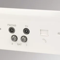 MK Logic Plus 2-Gang Quadruplex Multimedia Socket White