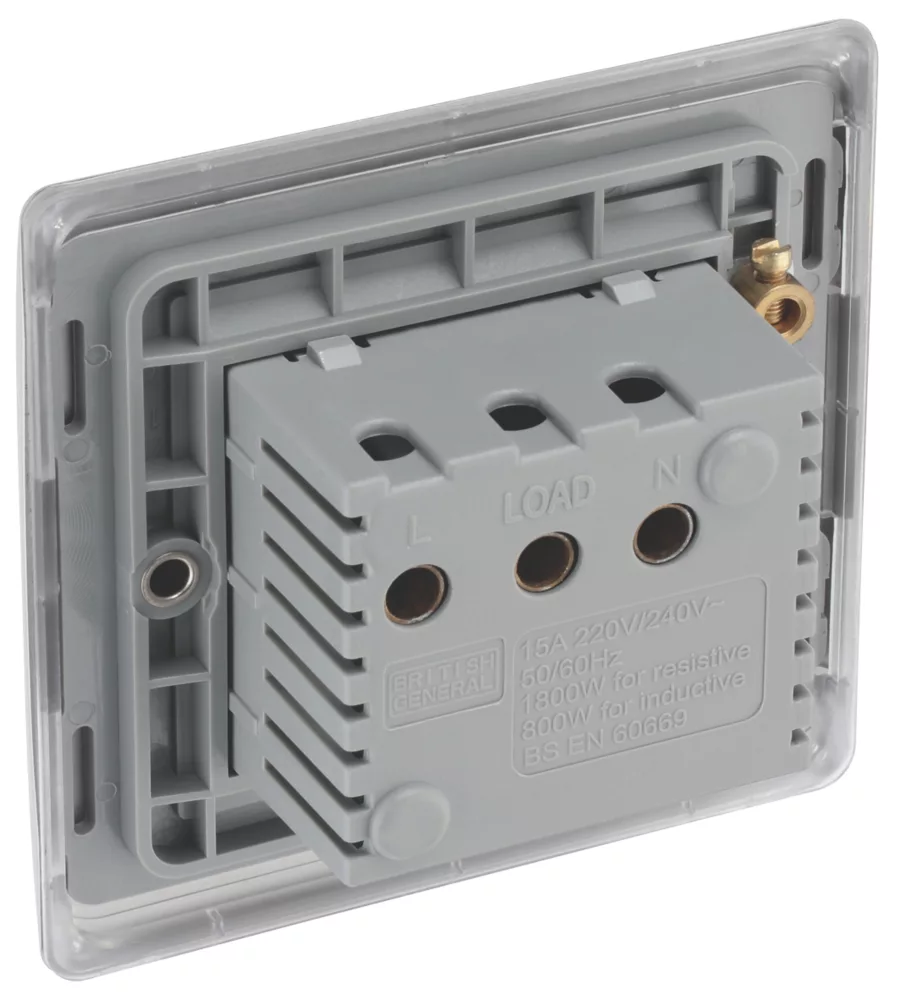 British General Nexus Metal 16A Key Card Switch Brushed Steel 5 British General Nexus Metal 16A Key Card Switch Brushed Steel - Image 3