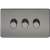 Knightsbridge SF2183BN 3-Gang 2-Way LED Dimmer Switch Black Nickel -British General Shop 775TX P